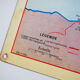 Carte de France en métal sncf