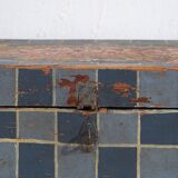 Ancienne malle peinte à décor géométrique (c.1920) #8