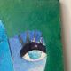 Portrait of a woman, modern abstract, oil on canvas signed 1992.