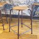 Set of 4 high workshop stools