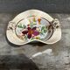 Painted ceramic fruit basket woven by Hubert Becquet, Quaregnon.