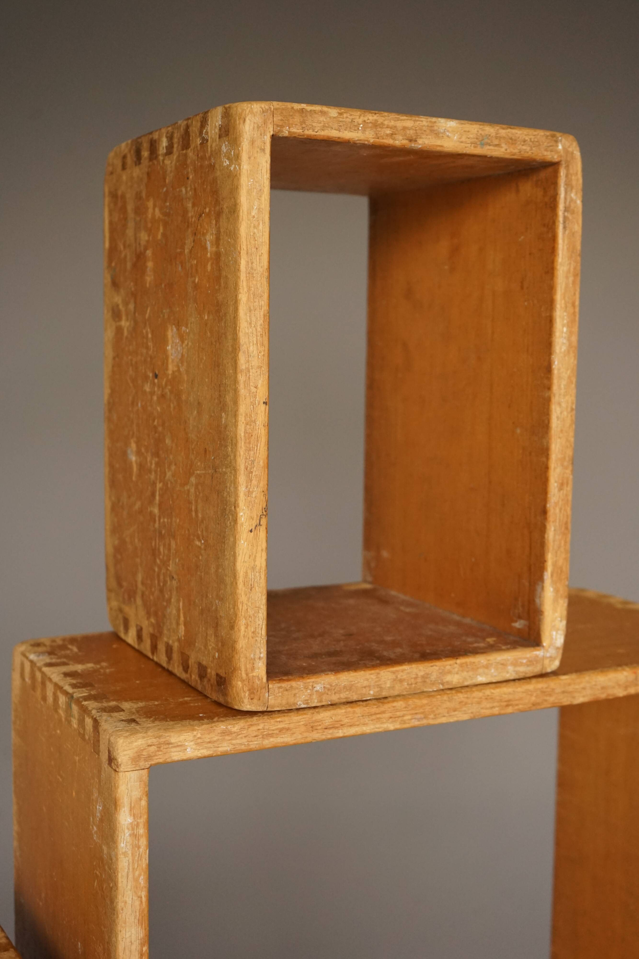 Blocs d'étagères modulaires, ensemble de 8, années 1950