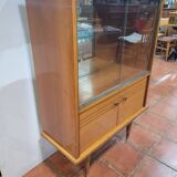 Vintage oak display cabinet from the 60s