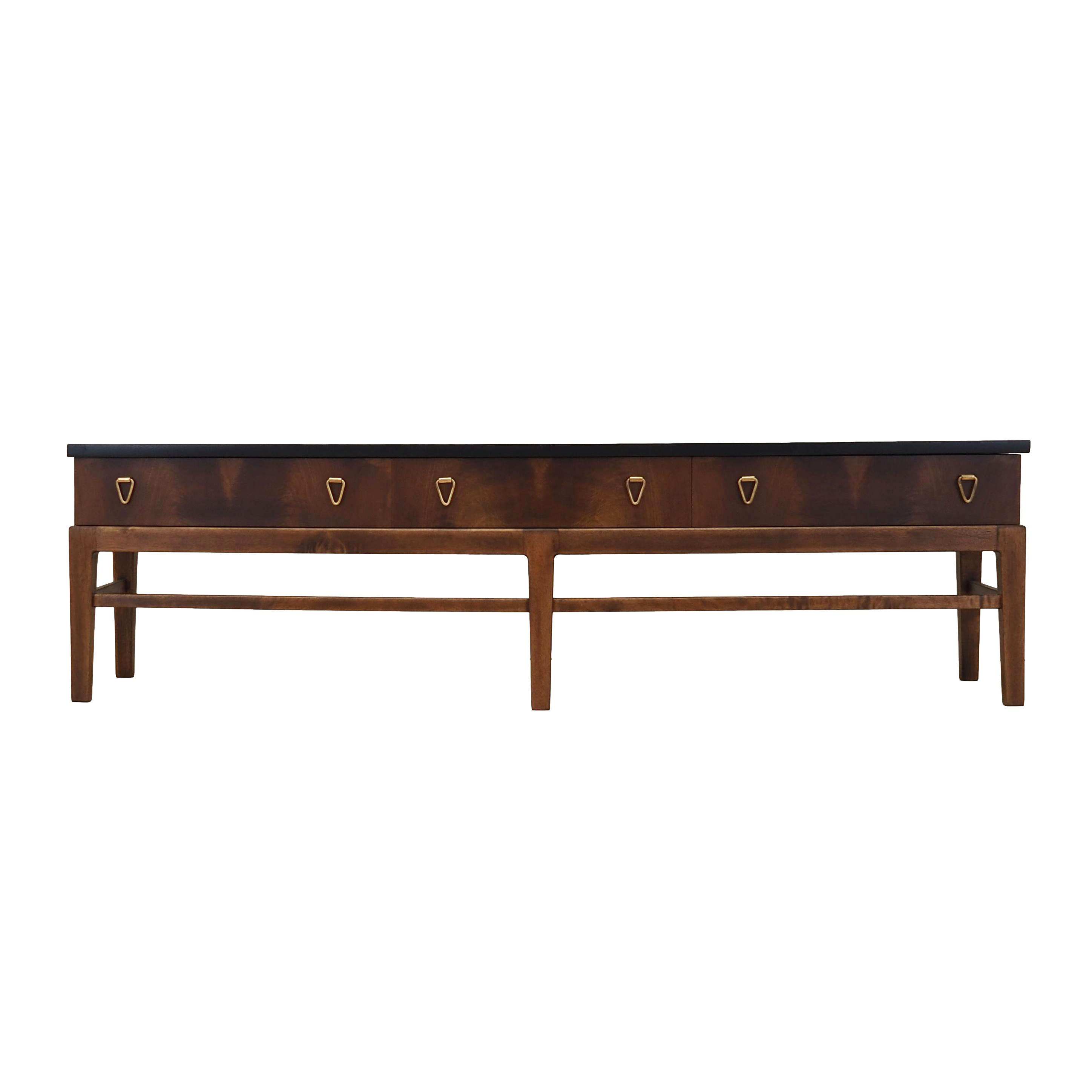 Walnut console, Danish design, 1960s, production Denmark