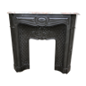 Parisian iron fireplace industrial metal marble