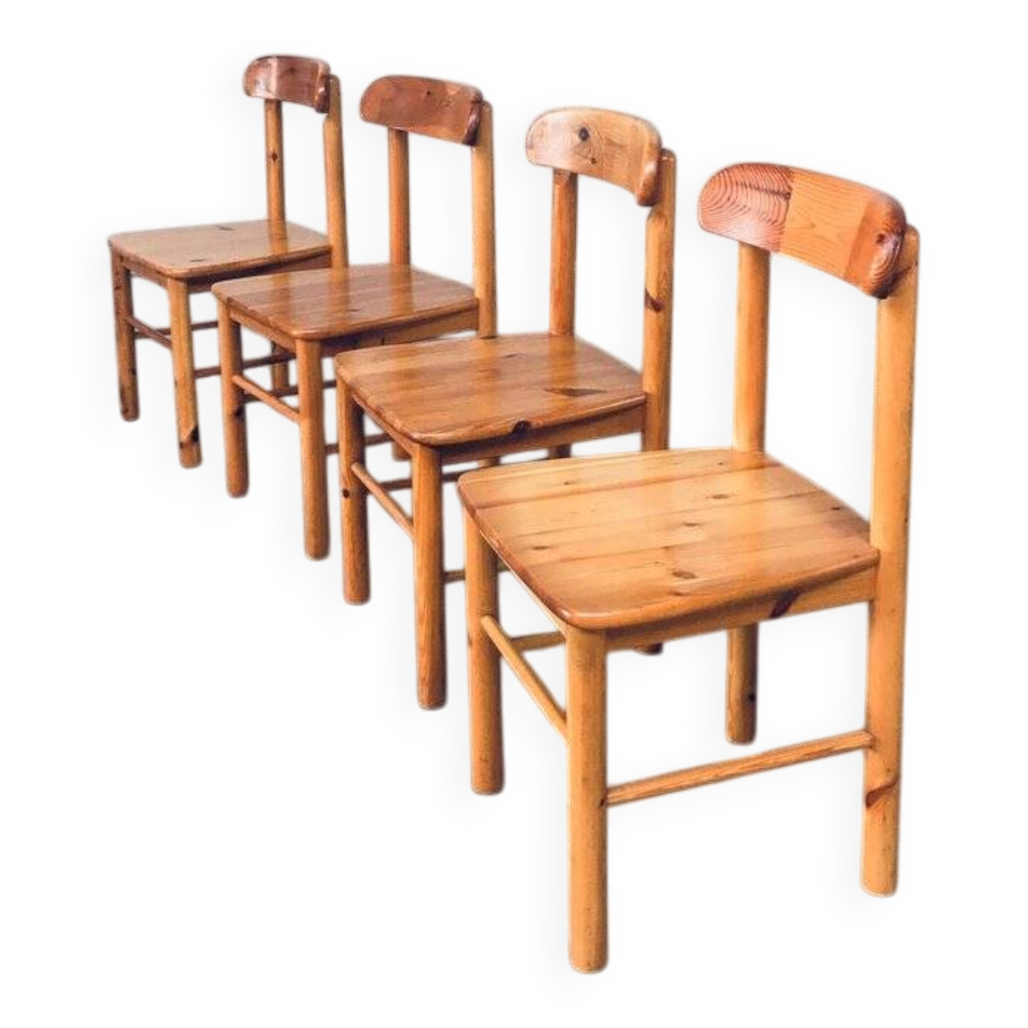 Danish Pine Chairs, 1975, Set of 4