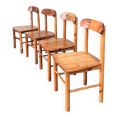 Danish Pine Chairs, 1975, Set of 4