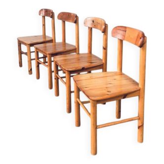 Danish Pine Chairs, 1975, Set of 4