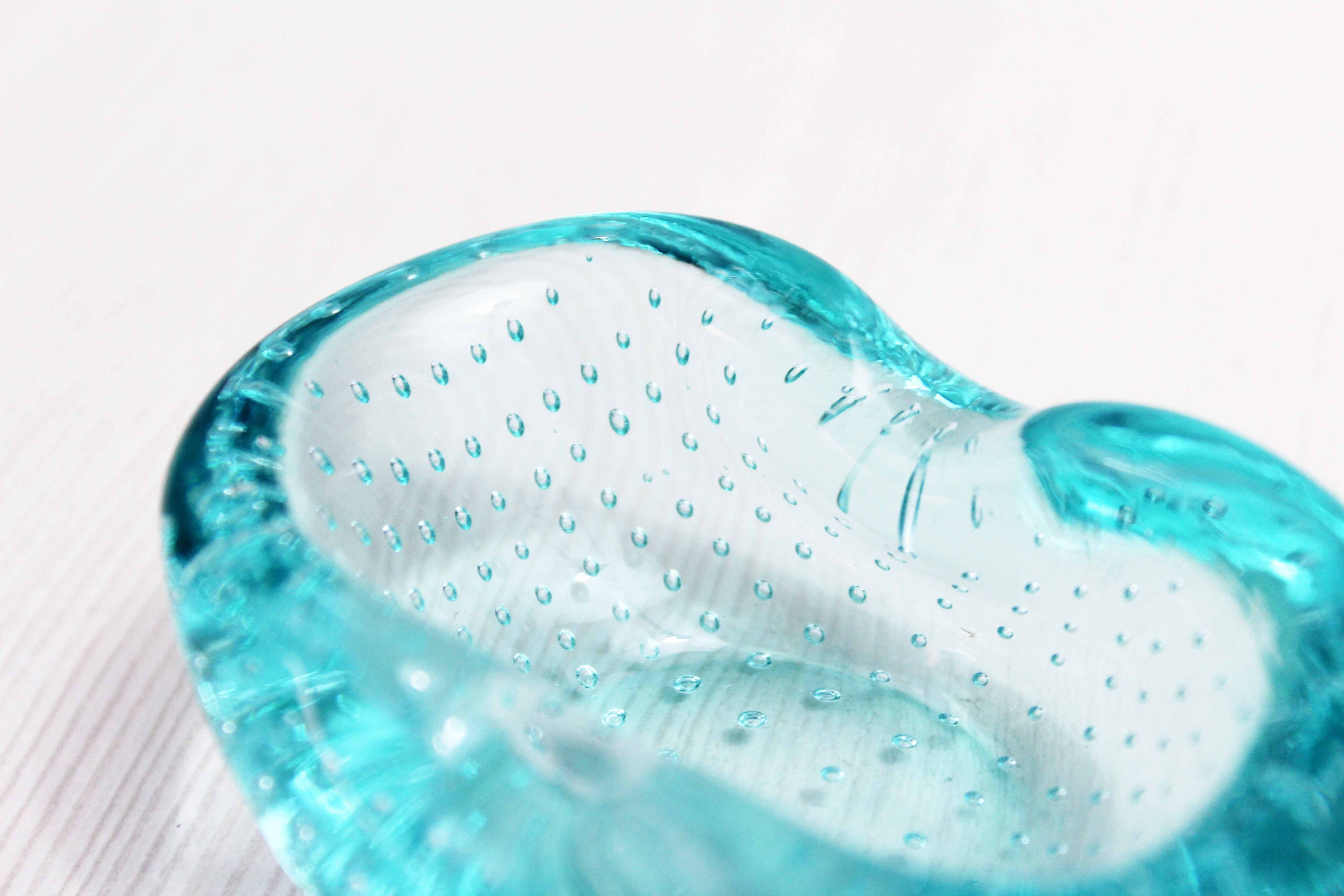 Bubble glass ashtray