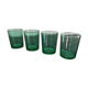 Set of 4 emerald green water glasses from Huile Lesieur