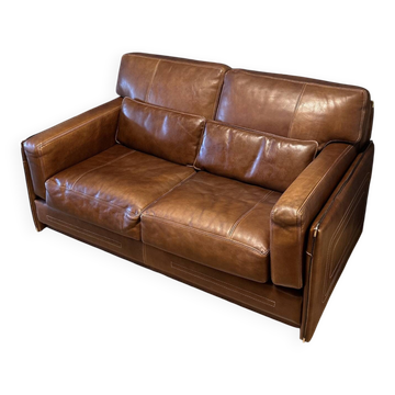 Beautiful buffalo leather 2-seater sofa