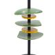 Lamp with yellow and green freeforms in ceramic, 90s