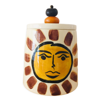 Hand-painted glazed ceramic box
