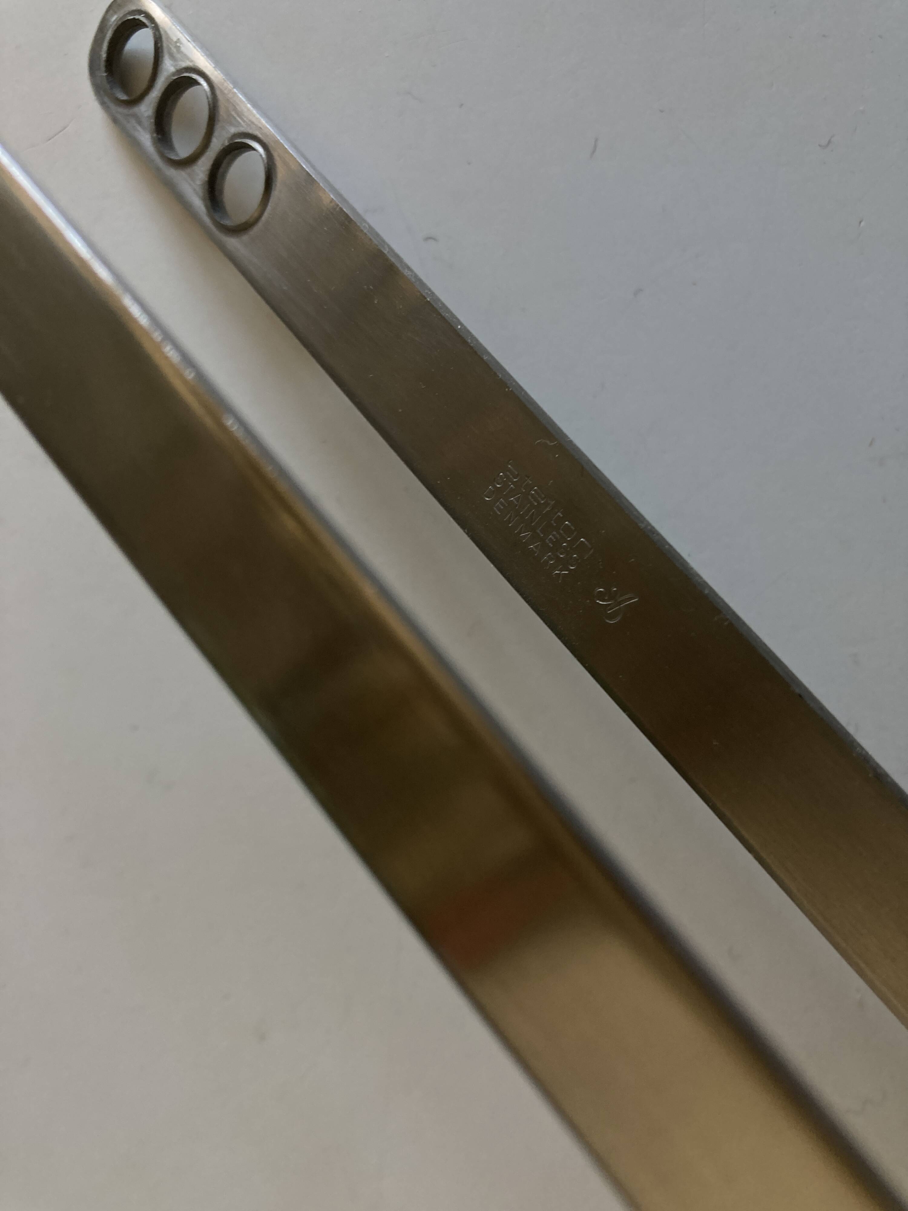 Arne Jacobsen ice tongs for Stelton 1970 space age steel