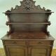 Buffet Saint-Hubert, antique late 19th century with a sculpted pediment.