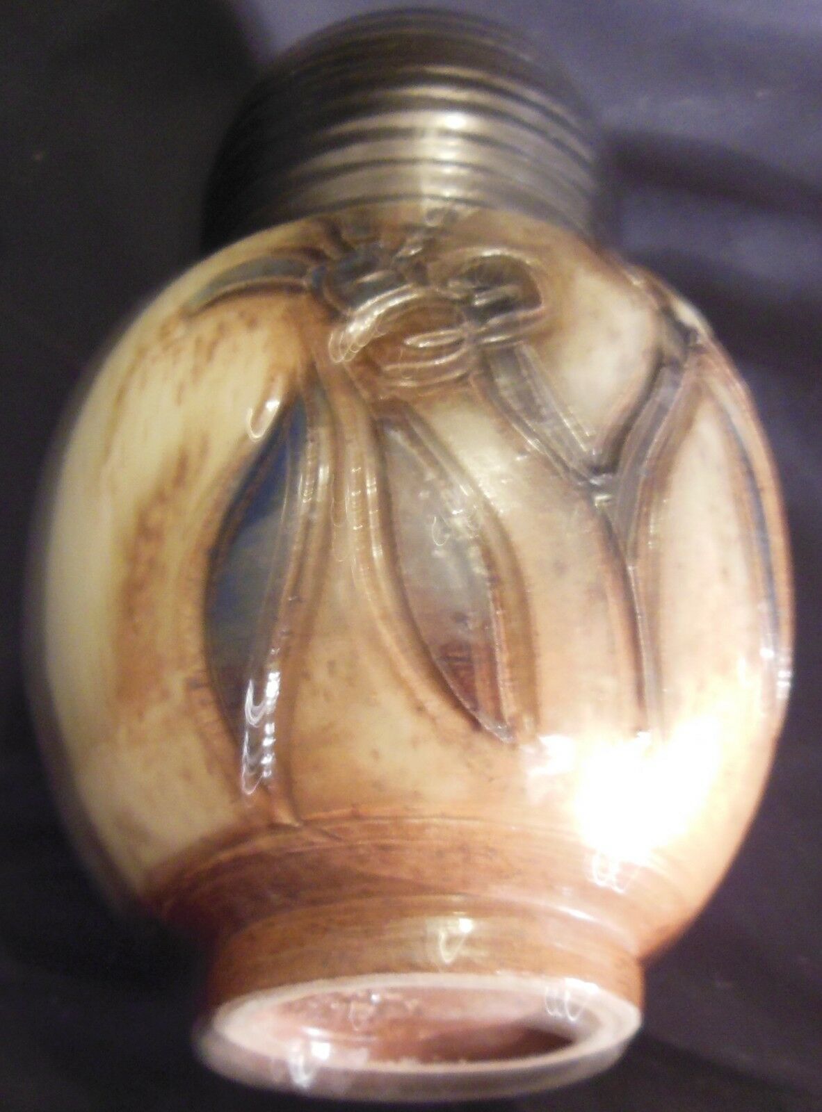 Vase abstract decoration, polychrome ceramic, glazed, signature at the ass to identify