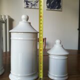 19th century white porcelain pharmacy pots.