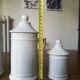 19th century white porcelain pharmacy pots.