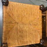 4 wood and mulching bar stools