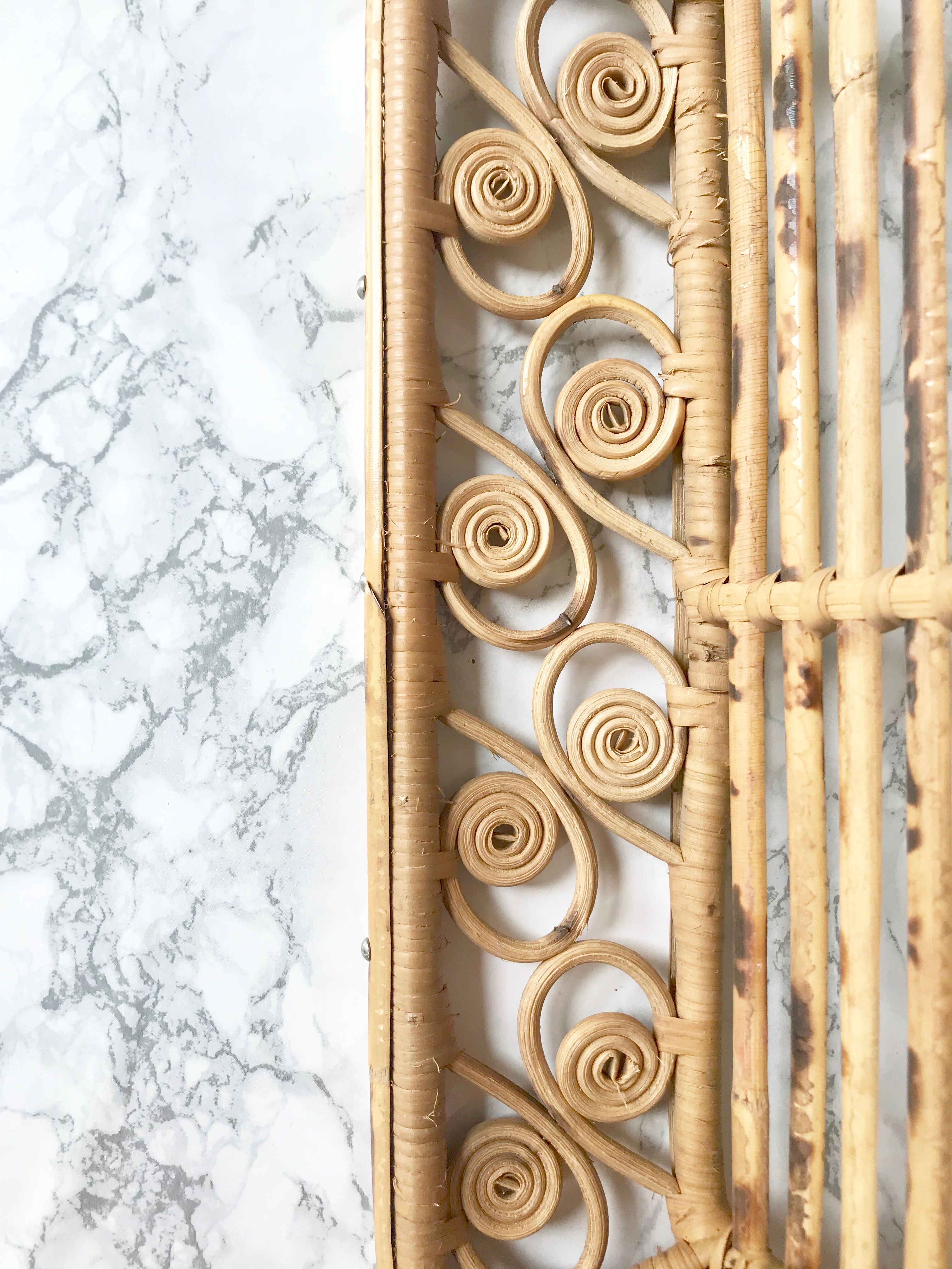 Rattan basket peacock