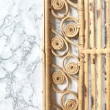 Rattan basket peacock