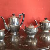 Service à thé et à café en métal argenté
