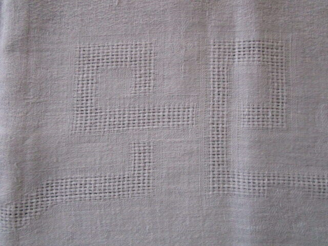 Old damask tablecloth