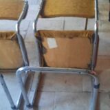 Lot de 4 chaises tubulaire chromé vintage