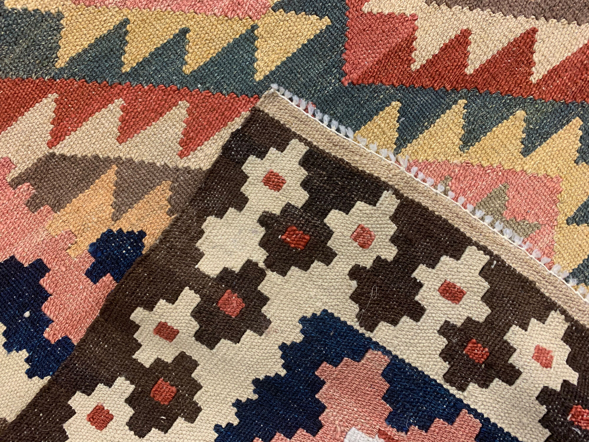 Handmade afghan kilim runner rug 100x279cm
