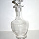 Baccarat crystal decanter engraved with guilloché volute acid 1920