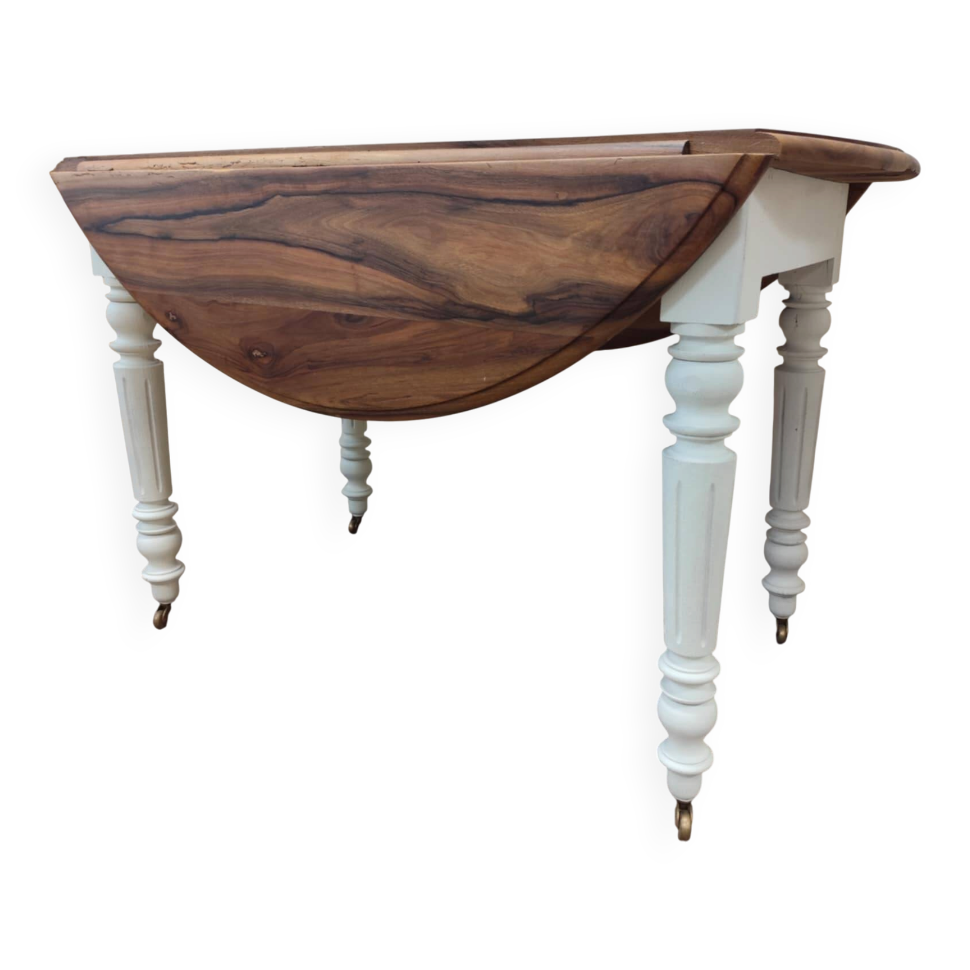 Console/table convertible in walnut