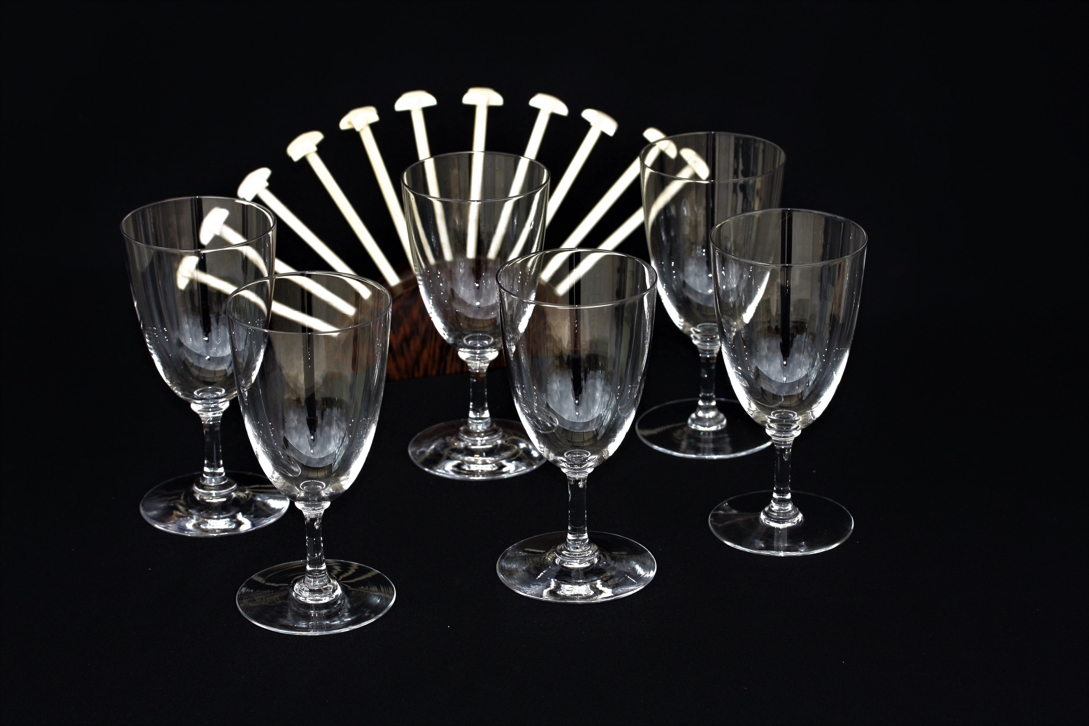 Série de 6 verres à eau en cristal de Baccarat modèle Comtesse de Paris