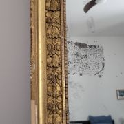 Miroir doré stuc et bois Empire