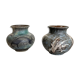 Ensemble de 2 vases en poterie Fat Lava Abstract Conçu par Ruscha, Allemagne, années 1960