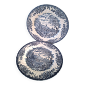 2 Churchill English porcelain dinner plates
