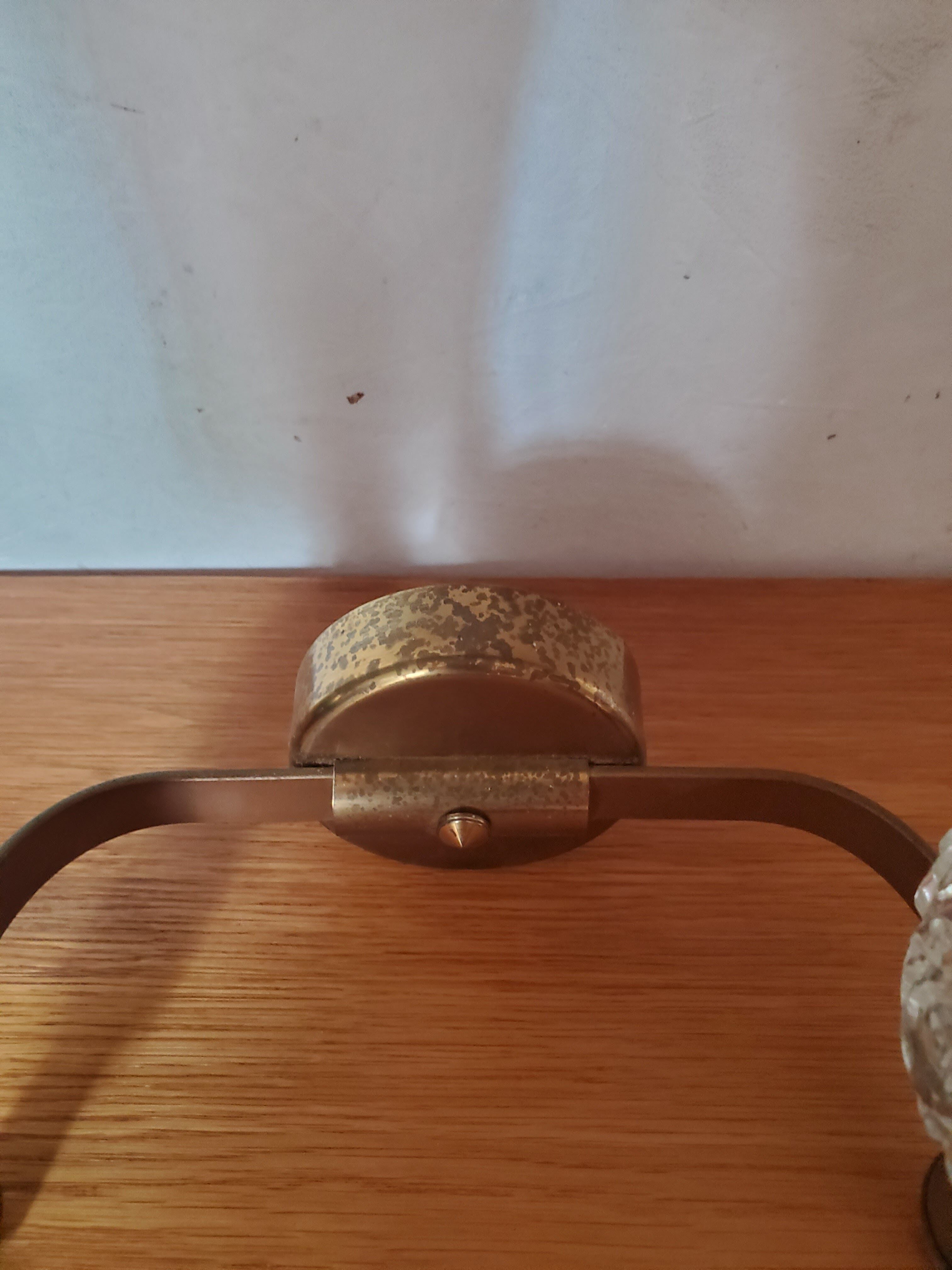 Pair of art deco wall lamps glass paste