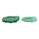 Aesthetic Movement Emerald Green Glass Leaf Plates