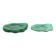 Aesthetic Movement Emerald Green Glass Leaf Plates