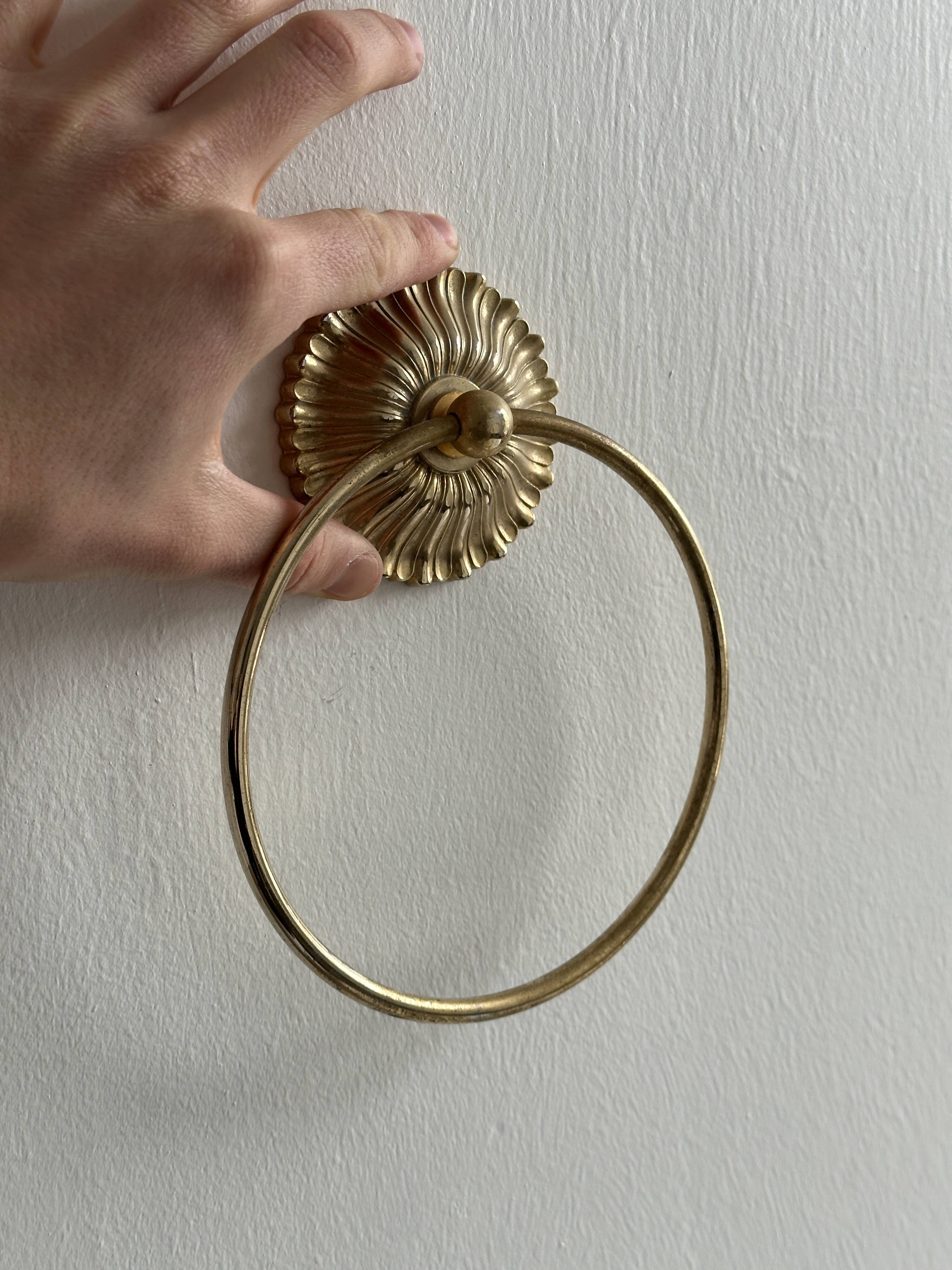 Gold metal bathroom accessories