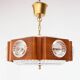 Swedish wooden and crystal suspension Orrefors (38 cm)