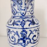 Blue and white pitcher