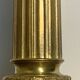 Corinthian column lamp in bronze and gilded brass