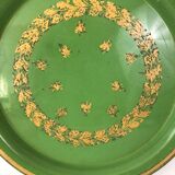 Round painted sheet metal tray