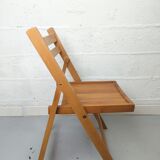 Paire de chaises pliantes en hêtre
