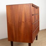 Commode 4 tiroirs en teck, Danemark 1960