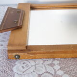 Mirror tray and wood