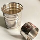 Silver-plated glass and napkin ring by UDNER