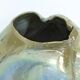 Postmodern Sculptural Hand-Made Iridescent Blue Glazed Earthenware Vase, Italy