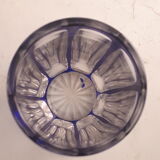 Set 5 glasses crystal liqueur style Saint Louis Baccarat blue