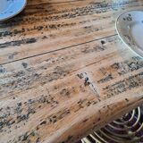 Table bois et fer forgé